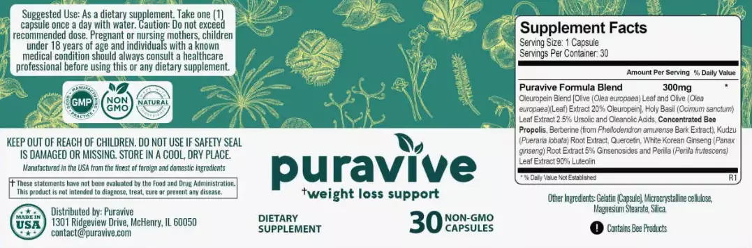 Puravive Label